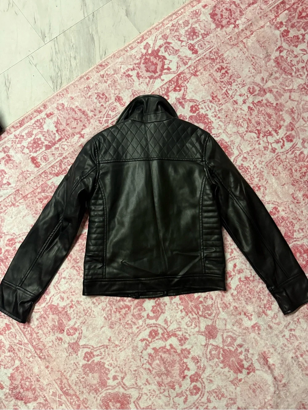 Faux Leather Black Moto Jacket girls